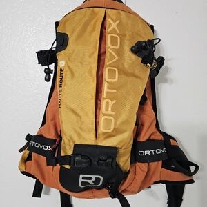 Ortovox Haute Route Ski Touring Backpack Orange Flex Frame Avalanche Pack